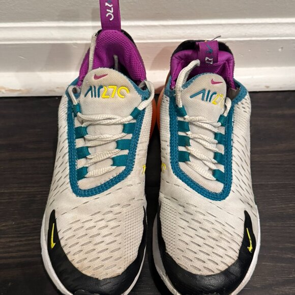 Nike Airmax 270 White Purple Orange - Size 3.5Y - Picture 3 of 5